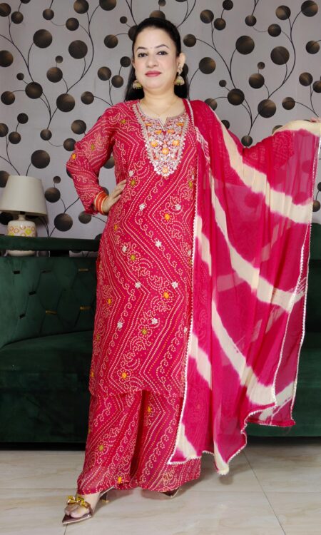 Golden Grace Deep Maroon Suit with Golden Embroidery