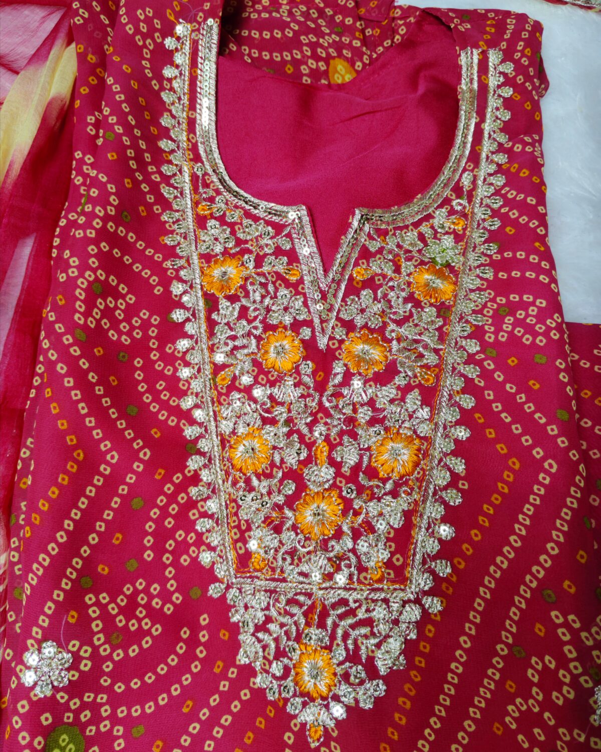Golden Grace Deep Maroon Suit with Golden Embroidery