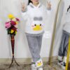 women wearing ultra-soft fleece winter co-ord set with hooded top and pants