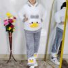 women wearing ultra-soft fleece winter co-ord set with hooded top and pants
