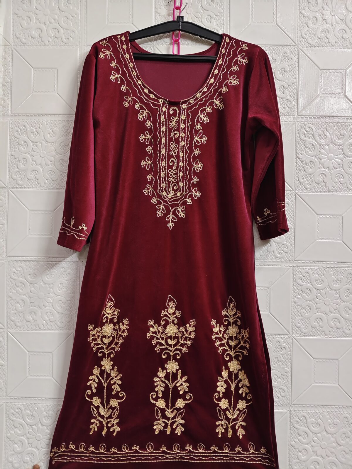 Premium Velvet Embroidered Suit for Women – Heavy Winter Wear | Festive & Party Look