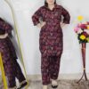 Elegant pashmina printed co-ord set for women with floral design winter wear two piece outfit