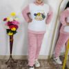 Super soft winter fleece co-ord set for women hoodie and pants cute cartoon print available in 5 colors