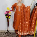 Elegant Burlin Silk Embroidered Suit Set for Women with Dupatta – Ethnic Wear