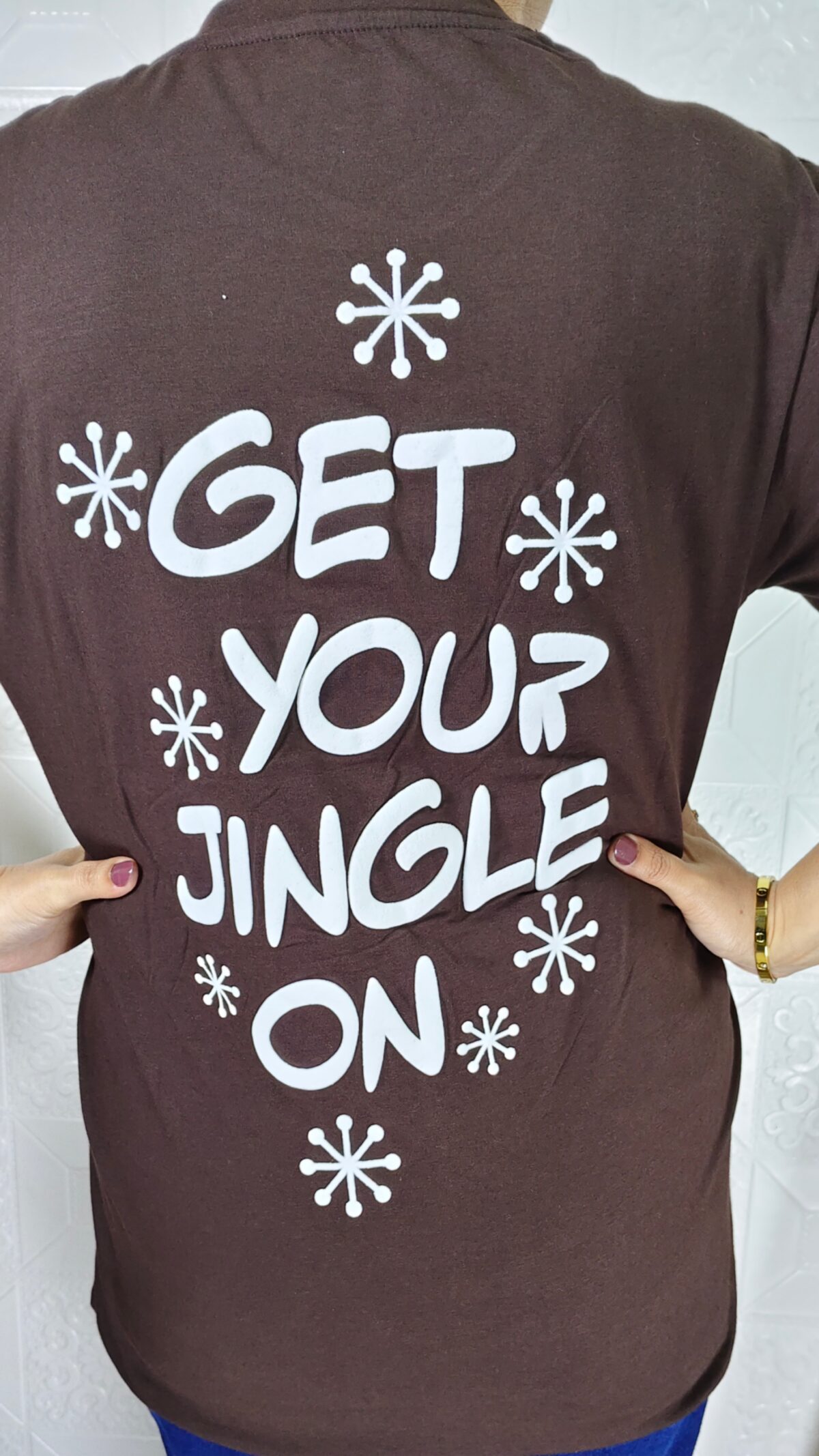 Women printed lycra casual t-shirt with graphic design