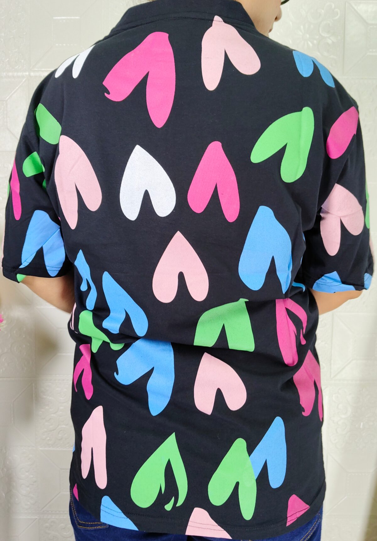 Women printed lycra casual t-shirt with graphic design