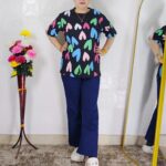 Women printed lycra casual t-shirt with graphic design