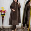 Brown Premium Cotton Printed 3 Piece Suit Set for Women with Matching Dupatta and Pant | Fashionkey By Pari