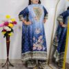 Blue Floral Printed 3 Piece Suit Set for Women